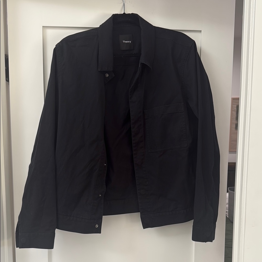 Theory Black Lightweight Shirt Jacket